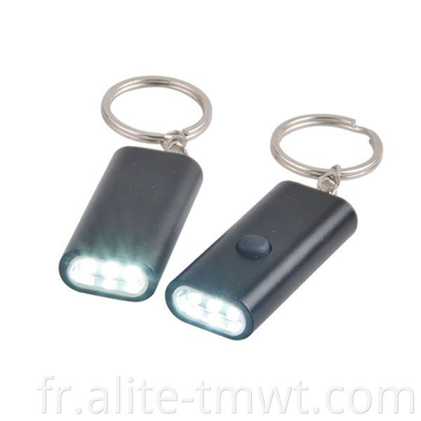 3 lumières lumineuses lumineuses à petite taille plate à plat avec porte-clés